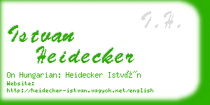 istvan heidecker business card